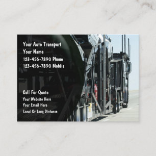 Auto Transport Hauling Business Cards