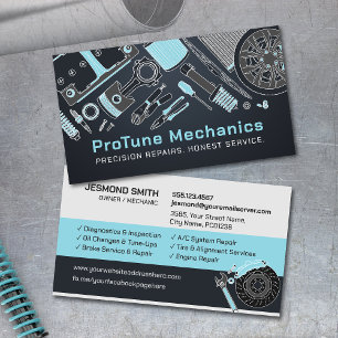 Auto Vehicle Repair - Car Mechanic  Business Card