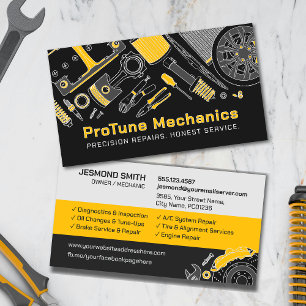 Auto Vehicle Repair - Car Mechanic  Business Card