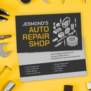 Auto Vehicle Repair - Mechanic Business Card