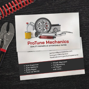 Auto Vehicle Repair - Mechanic Business Card