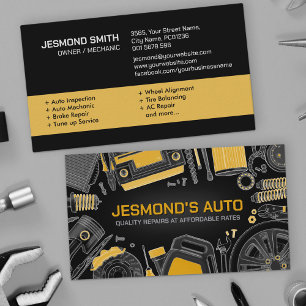 Auto Vehicle Repair - Mechanic  Business Card