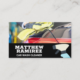 Auto Wash Spray Bottle Business Card