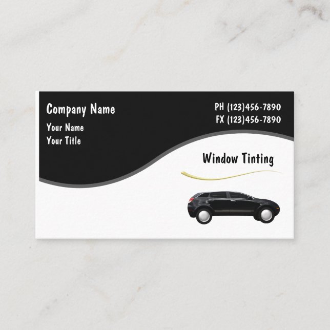 Auto Window Tinting Cards (Front)