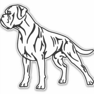 Autoaufkleber Boxer stehend