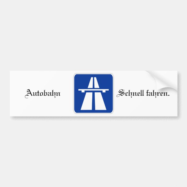 Autobahn Bumpersticker Bumper Sticker (Front)