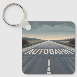 Autobahn Infinite Road Perspective Art Key Ring