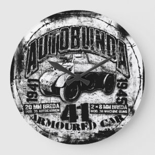 Autoblinda 41 Round (Large) Acrylic Wall Clock