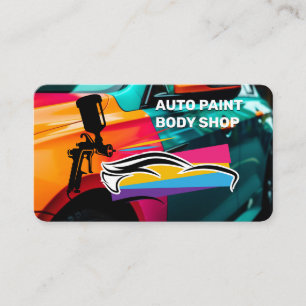 Autobody Paint Shop Car Repair Mechanic Business Card
