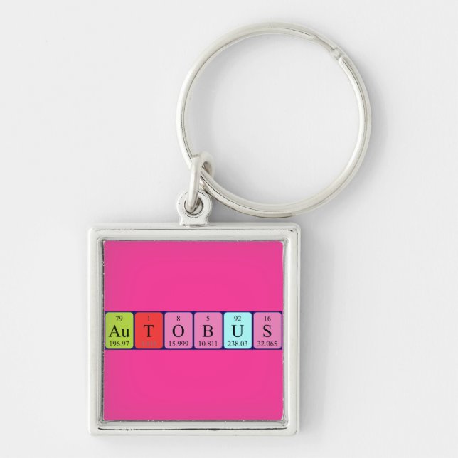 Autobus periodic table keyring (Front)