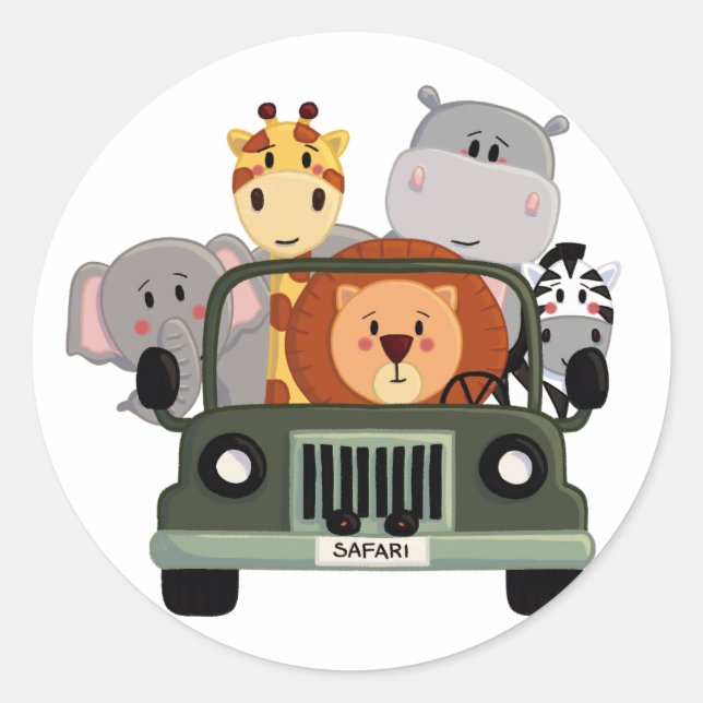Autocolante Safari Classic Round Sticker (Front)