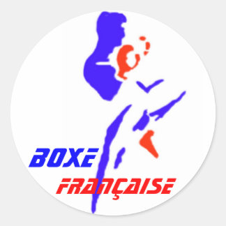 Autocollant Boxe Française Classic Round Sticker
