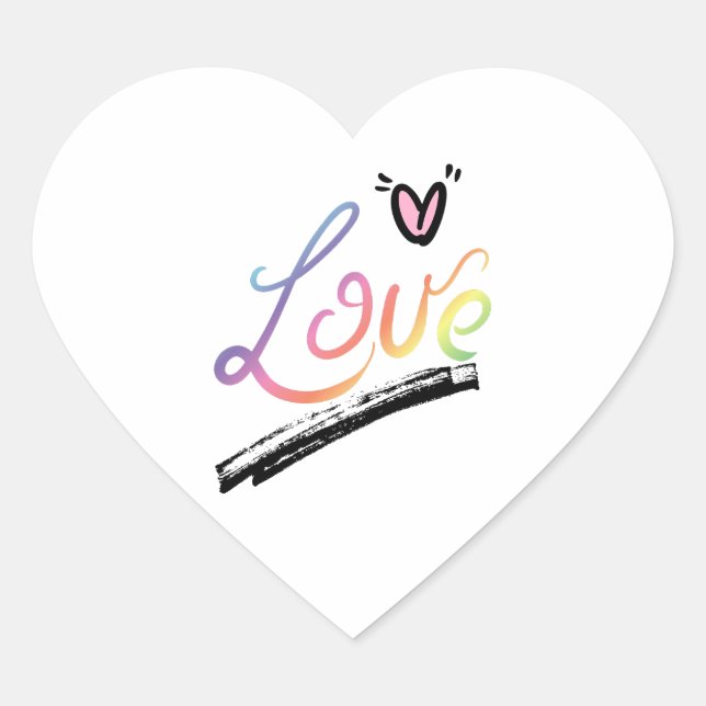 Autocollant Love Heart Sticker (Front)