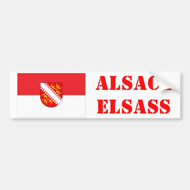 Autocollant pour voiture Alsace Rot ùn Wiss Bumper Sticker (Front)