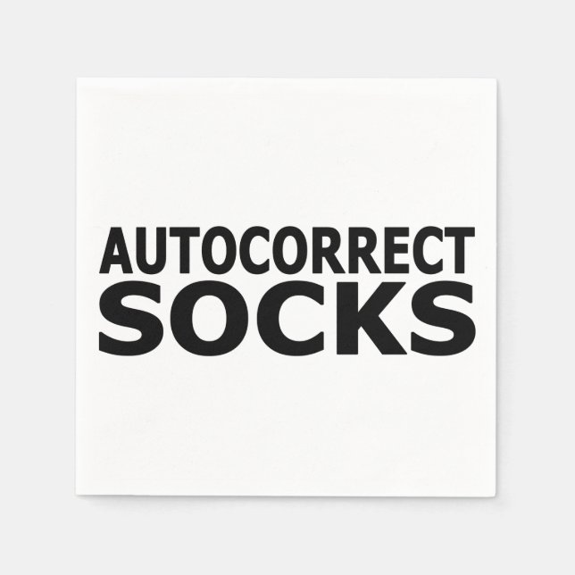 Autocorrect Socks Napkin (Front)