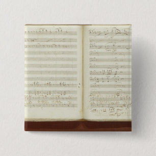 Autograph copy of 'The Magic Flute' 15 Cm Square Badge