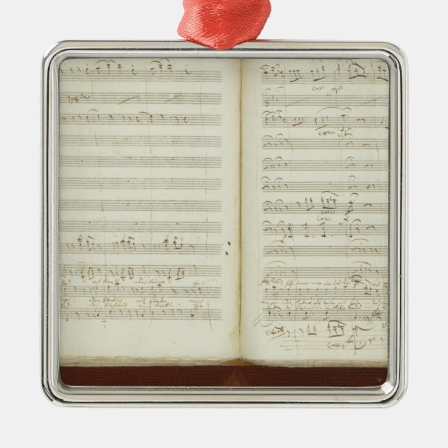 Autograph copy of 'The Magic Flute' Metal Tree Decoration (Front)