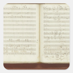 Autograph copy of 'The Magic Flute' Square Sticker