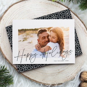 Autograph Happy Holidays Photo Holiday Card