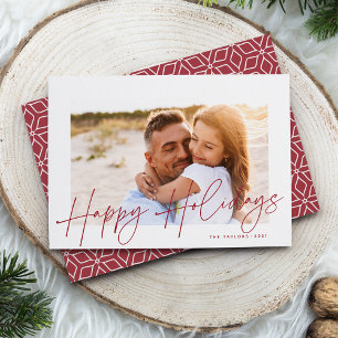Autograph   Happy Holidays Photo Holiday Card