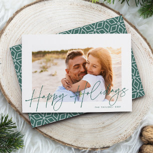 Autograph Happy Holidays Photo Holiday Card