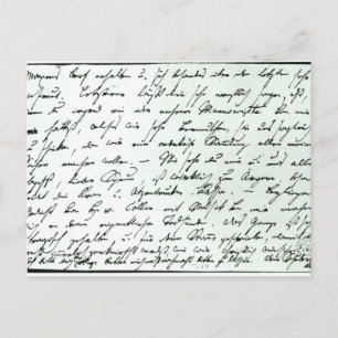 Autograph letter from Franz Schubert Postcard