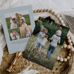 Autograph | Merry Christmas Vertical Photo Foil Holiday Card<br><div class="desc">Send holiday greetings to friends and family in chic style with our elegant photo cards. Design features your favourite vertical or portrait orientated photo with "Merry Christmas" overlaid in shining gold foil hand lettered script. Personalise with your family name and the year in the lower right corner. Add an additional...</div>
