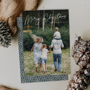 Autograph   Merry Christmas Vertical Photo Holiday Card