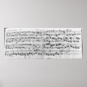 Autograph of the partita 'Sei gegruesset Poster