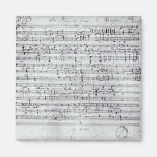Autograph score for the lied 'Des Sangers Habe' Magnet