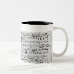 Autograph score for the lied 'Trost' Two-Tone Coffee Mug