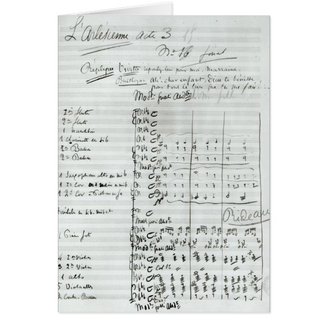 Autograph Score of Act III (Front)