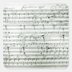 Autograph score of 'Fragment aus dem Square Sticker