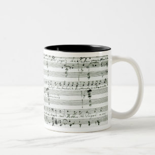 Autograph score of 'Fragment aus dem Two-Tone Coffee Mug