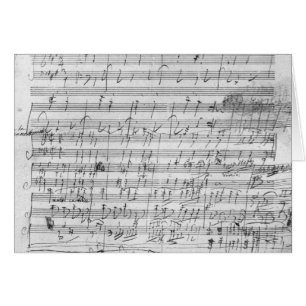 Autograph score sheet for the Bagatelle opus