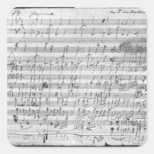 Autograph score sheet for the Bagatelle opus Square Sticker