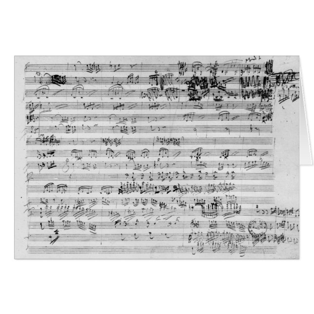 Autograph score sheet for the Trio mi bemol opus (Front Horizontal)
