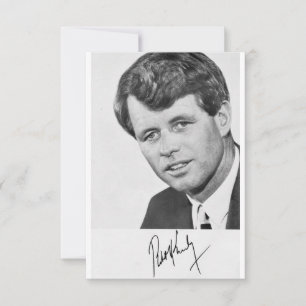Autographed 1968 Robert Kennedy Campaign Card