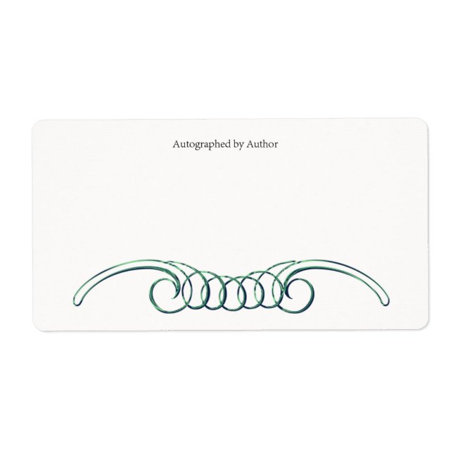 Autographed by Author Bookplate (Front)