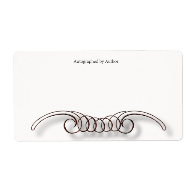 Autographed by Author Bookplate (Front)