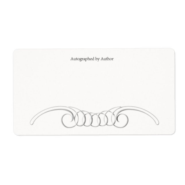 Autographed by Author Bookplate (Front)