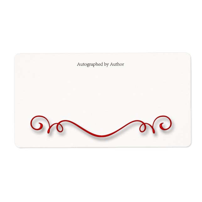 Autographed by Author Bookplate (Front)