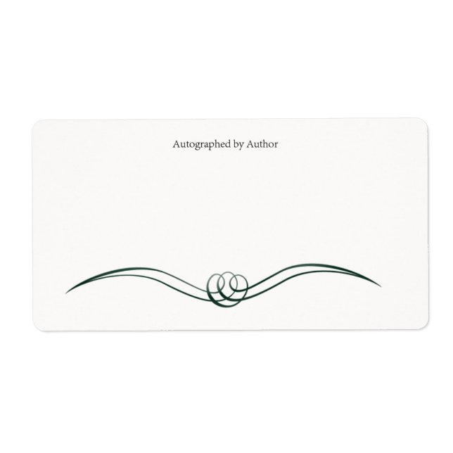 Autographed by Author Bookplate (Front)