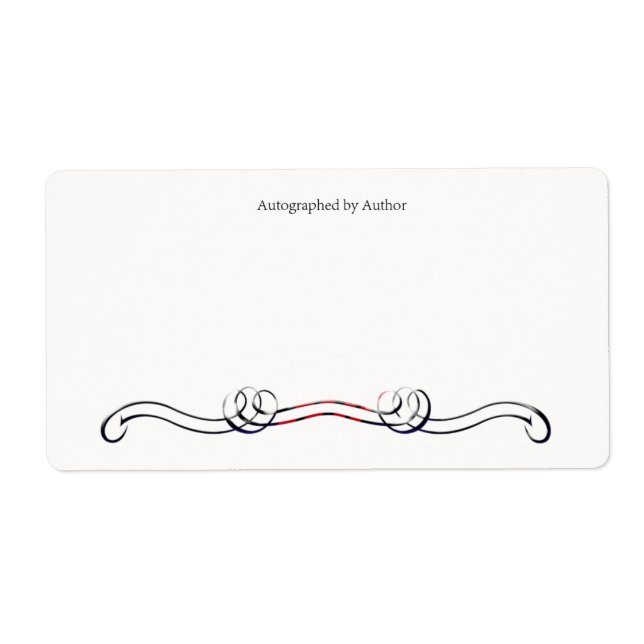 Autographed by Author Bookplate (Front)