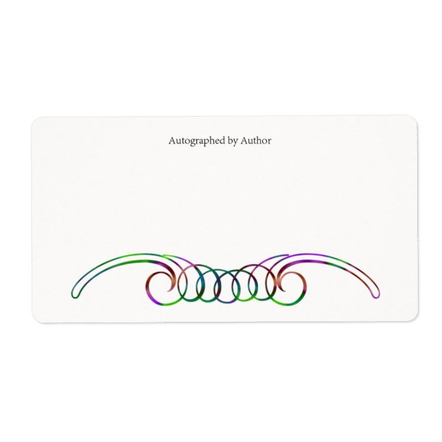 Autographed by Author Bookplate (Front)