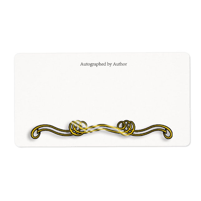 Autographed by Author Bookplate (Front)