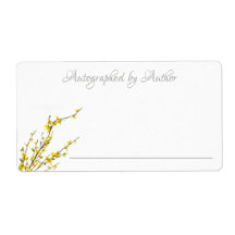 Autographed by Author | Yellow Flowers Bookplate