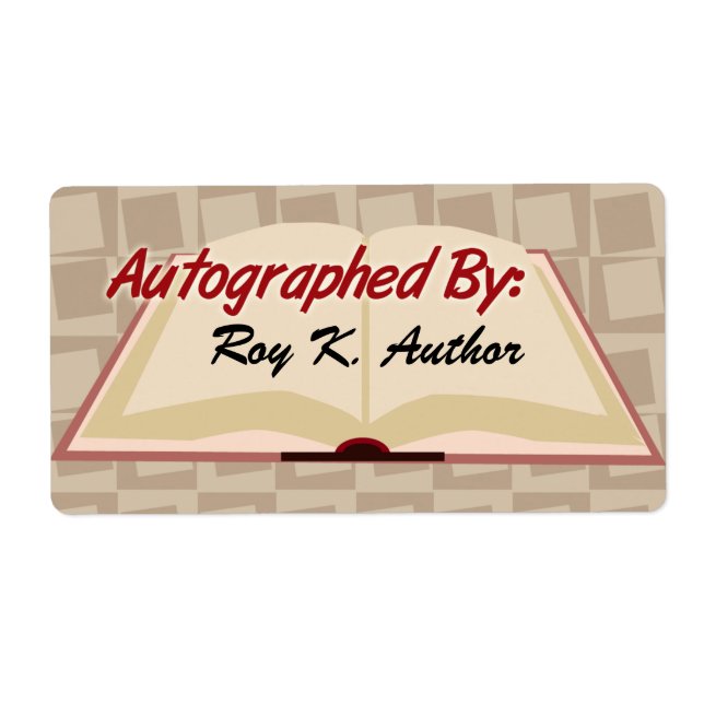 Autographed By Custom Labels (Front)