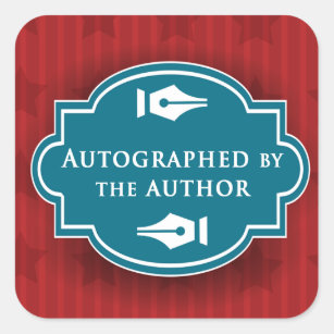 Autographed by the Author Square Glossy Sticker