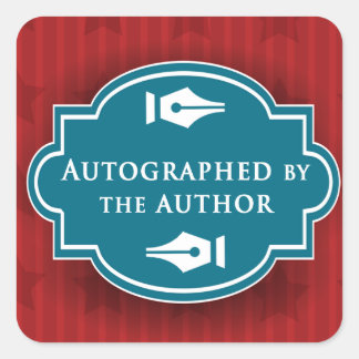 Autographed by the Author Square Glossy Sticker